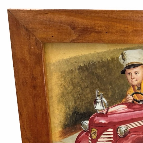 1937 Garton Ford Fire Chief Giclee Framed Print Wall Art by David Lindsley - Picture 2 of 7